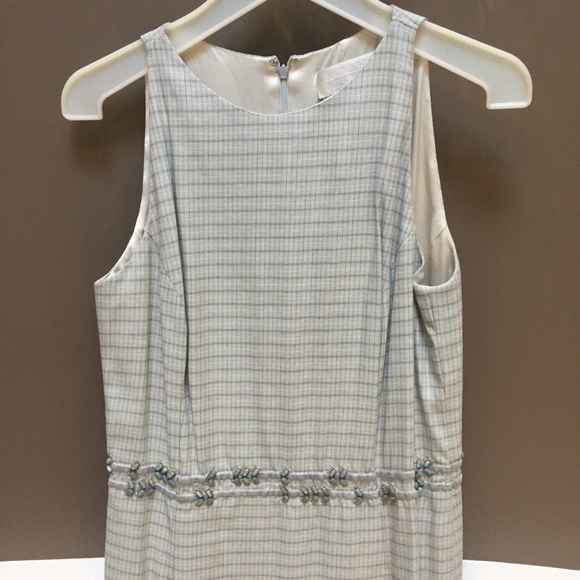 Beaded Badgley Mischka plaid midi dress - Picture 3 of 7